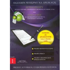 EGZAMIN WSTĘPNY NA APLIKACJĘ. AUDIOTESTY ORAZ SAMOUCZEK DVD PL - Academica Wydawnictwo SWPS