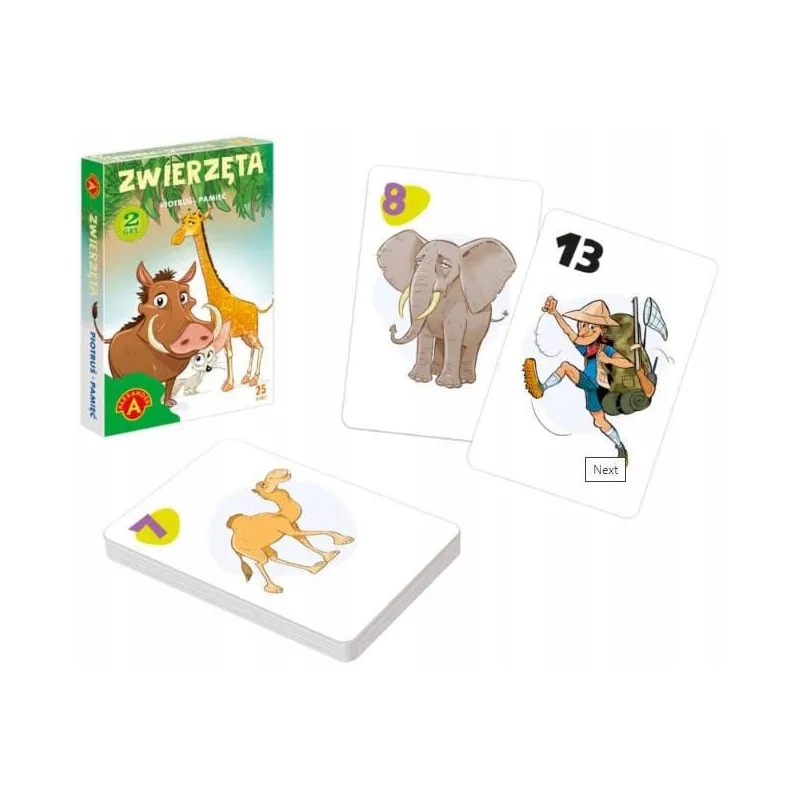 KARTY PIOTRUŚ ZWIERZĘTA GRA KARCIANA 4+