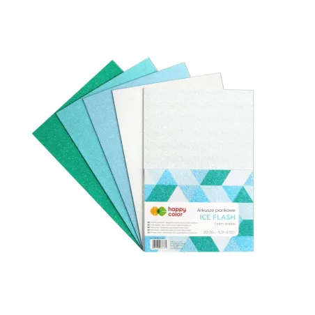 ARKUSZE PIANKOWE HAPPY COLOR ICE FLASH ZESTAW 5 KOLORÓW A4
