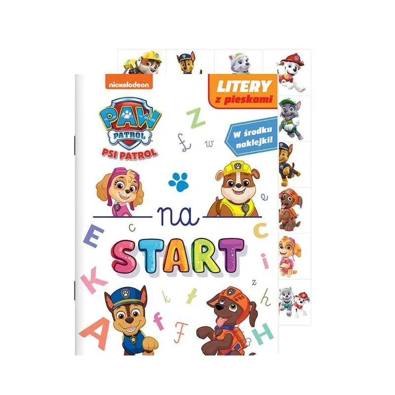 PSI PATROL. LITERY NA START. KSIĄŻECZKA Z NAKLEJKAMI PSI PATROL. LITERY NA START. KSIĄŻECZKA Z NAKLEJKAMI
