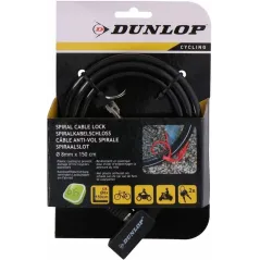 ZABEZPIECZENIE ROWEROWE LINKA 150 CM Z ZAMKIEM DUNLOP