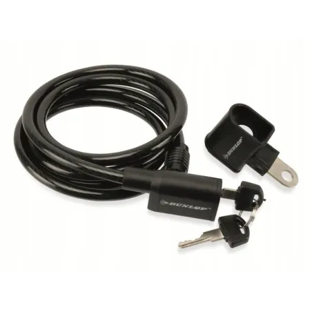 Zabezpieczenie Rowerowe Linka 150 Cm Z Zamkiem Dunlop