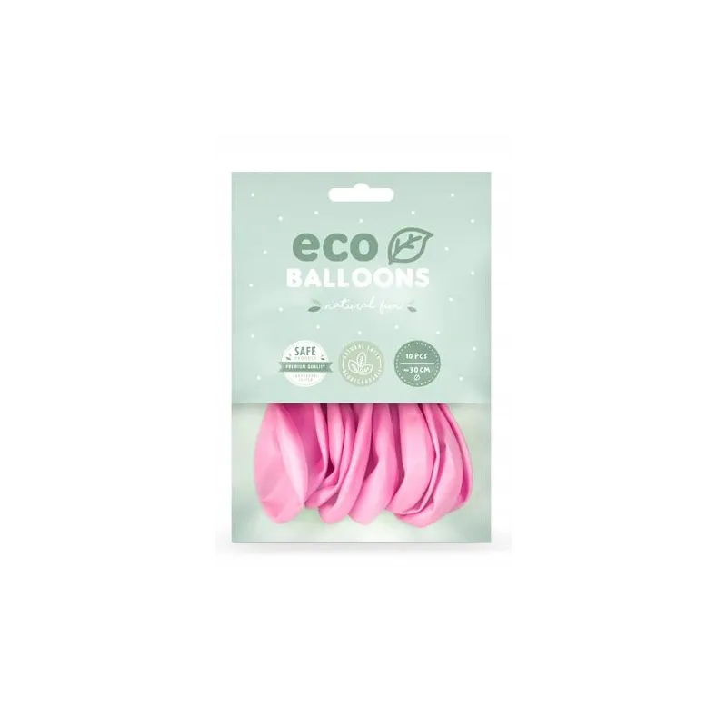 BALONY EKOLOGICZNE PASTELOWE RÓŻOWE 10 SZTUK