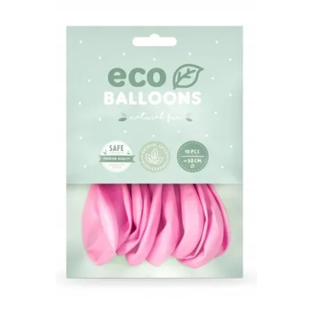 Balony Ekologiczne Pastelowe Różowe 10 Sztuk