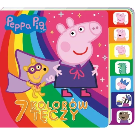 ŚWINKA PEPPA 7 KOLORÓW TĘCZY KSIĄŻKA Z REGISTRAMI - Media Service Zawada
