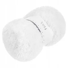KOC DEKORACYJNY YETI WŁOCHACZ FUTRZANY BIAŁY 70X150CM