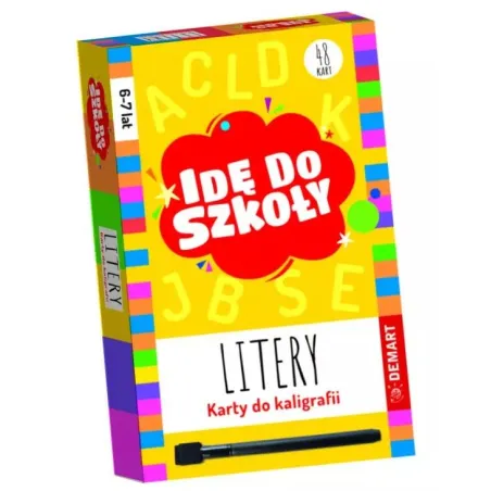 Idę Do Szkoły. Litery. Karty Do Kaligrafii Z Pisakiem Suchościeralnym 6-7 Lat Idę Do Szkoły. Litery. Karty Do Kaligrafii Z Pisakiem Suchościeralnym 6-7 Lat