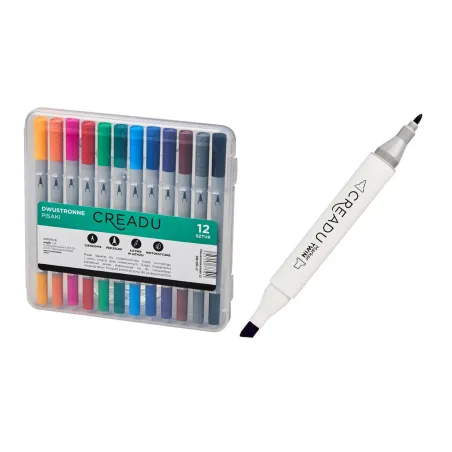 Dwustronne Pisaki 12  Kolorów Creadu
