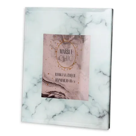 Szklana Ramka Marble Chic Na Zdjęcie 10X10 Cm