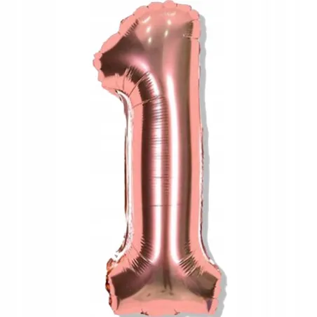 Balon Foliowy Cyfra 1 Różowe Złoto 35Cm