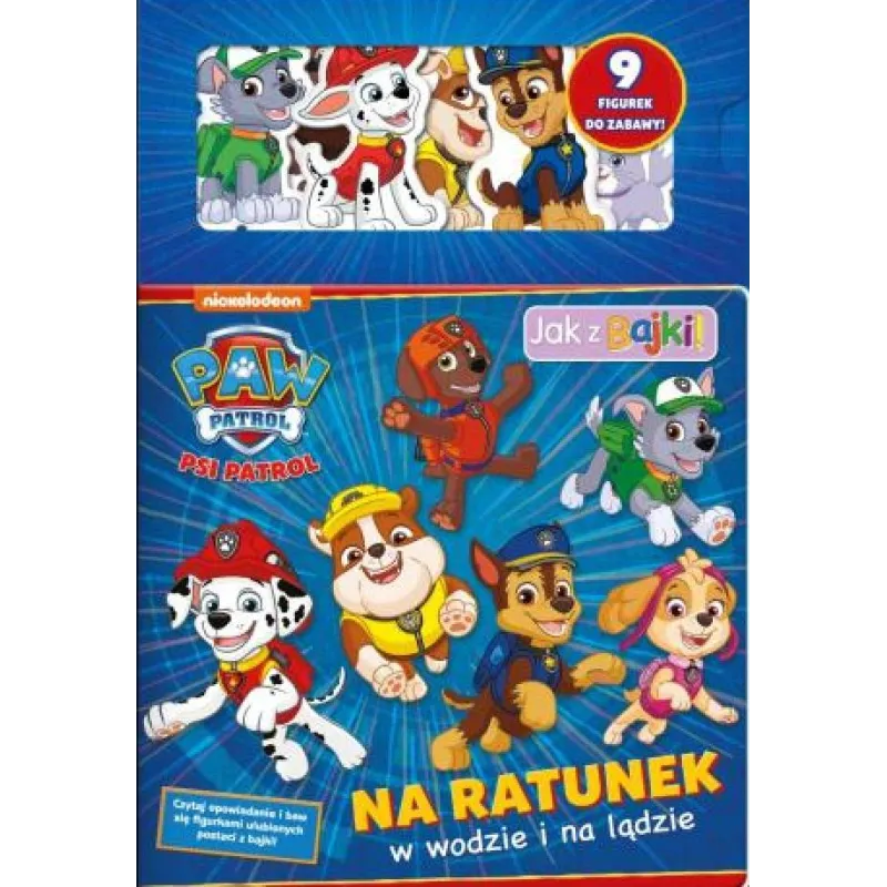 PSI PATROL. NA RATUNEK W WODZIE I NA LĄDZIE. KSIĄŻKA Z FIGURKAMI PSI PATROL. NA RATUNEK W WODZIE I NA LĄDZIE. KSIĄŻKA Z FIGURKAMI