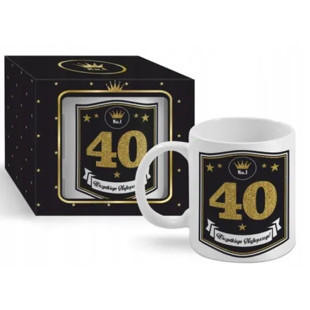 Kubek Z Nadrukiem 40 Urodziny 300 Ml Bgtech