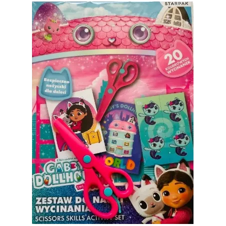 Koci Domek Gabi. Zestaw Kreatywny Do Nauki Wycinania + Nożyczki