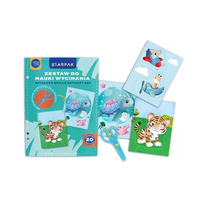 ZESTAW DO NAUKI WYCINANIA + NOŻYCZKI