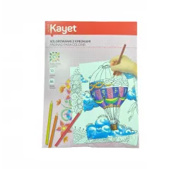 KOLOROWANKI Z KREDKAMI KAYET 3+