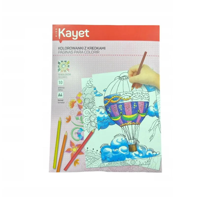 KOLOROWANKI Z KREDKAMI KAYET 3+