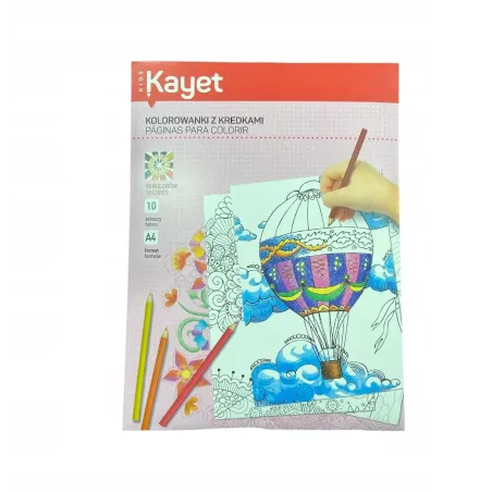 KOLOROWANKI Z KREDKAMI KAYET 3+