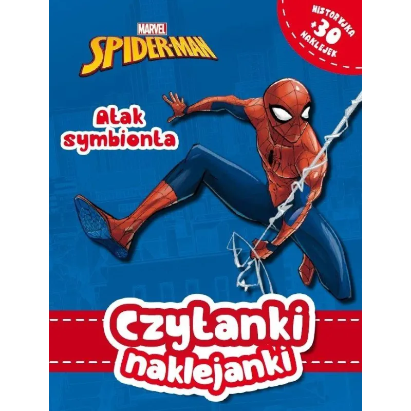 MARVEL SPIDER-MAN ATAK SYMBIONTA CZYTANKI NAKLEJANKI 3+ - Olesiejuk