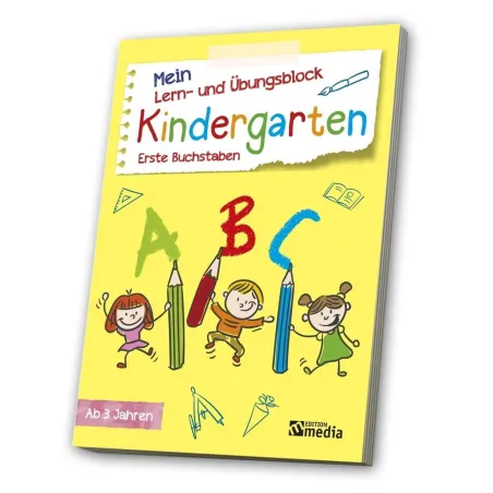 MEIN LERN- UND ÜBUNGSBLOCK KINDERGARTEN - ERSTE BUCHSTABEN 3+