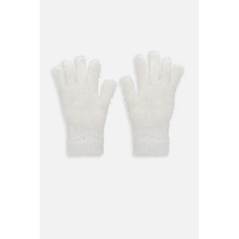 RĘKAWICZKI DZIEWCZĘCE BIAŁE Z PUSZKIEM 7–9 LAT COCCODRILLO