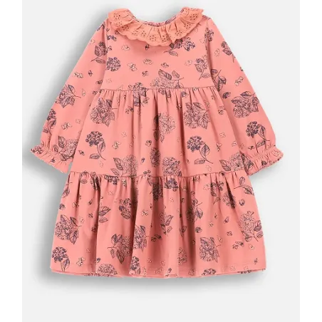 SUKIENKA DZIEWCZĘCA RÓŻOWA W KWIATKI ROZKLOSZOWANA 86CM COCCODRILLO