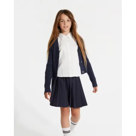 Elegancka Sukienka Dziecięca Plisowana Granat 116Cm Coccodrillo