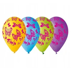 BALONY LATEKSOWE MOTYLE MOTYLKI WIOSENNE PARTY 30 CM 5 SZTUK