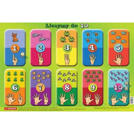 PODKŁADKA NA BIURKO LICZYMY OD 1 DO 10 - Demart