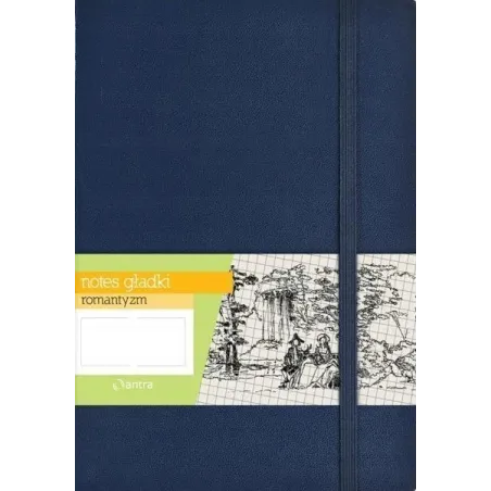Notes A5 Gładki Romantyzm Granatowy 160 Stron Antra