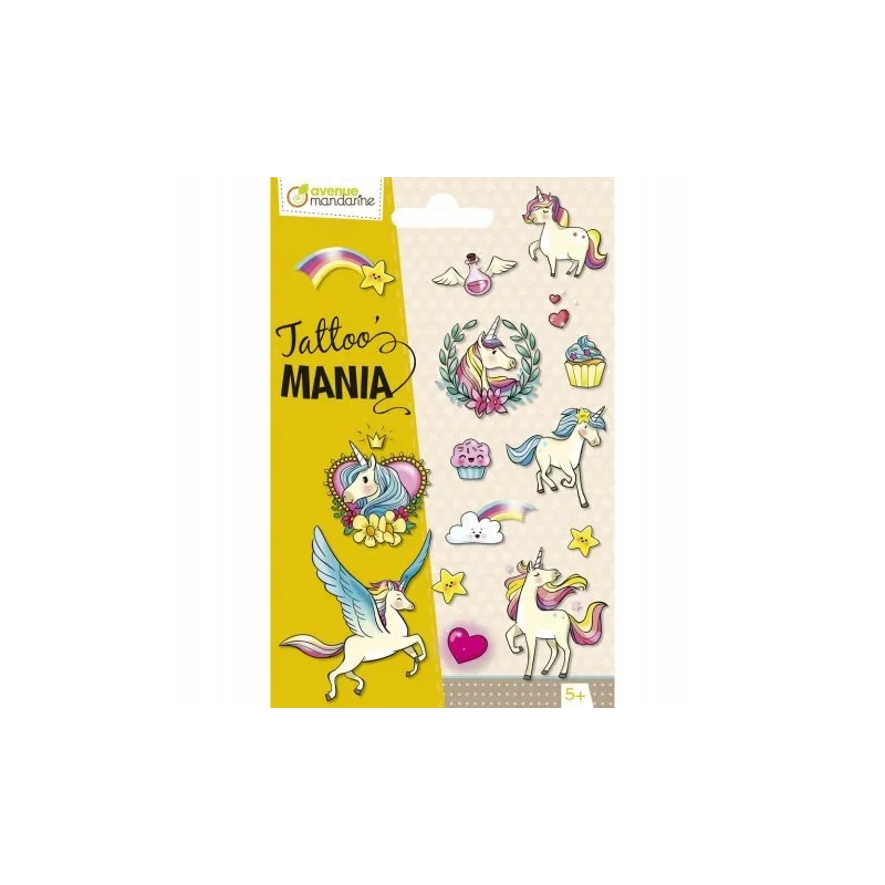 TATUAŻE TATTOO MANIA JEDNOROŻCE 5+