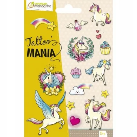 TATUAŻE TATTOO MANIA JEDNOROŻCE 5+