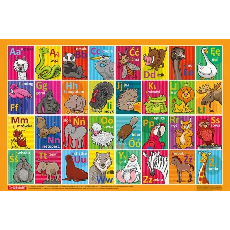 ALFABET PODKŁADKA EDUKACYJNA NA BIURKO - Demart