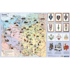 PODKŁADKA NA BIURKO POLSKA KULTURA LUDOWA 37 X 55 CM - Demart