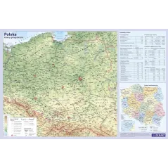 POLSKA KRAINY GEOGRAFICZNE PODKŁADKA NA BIURKO - Demart