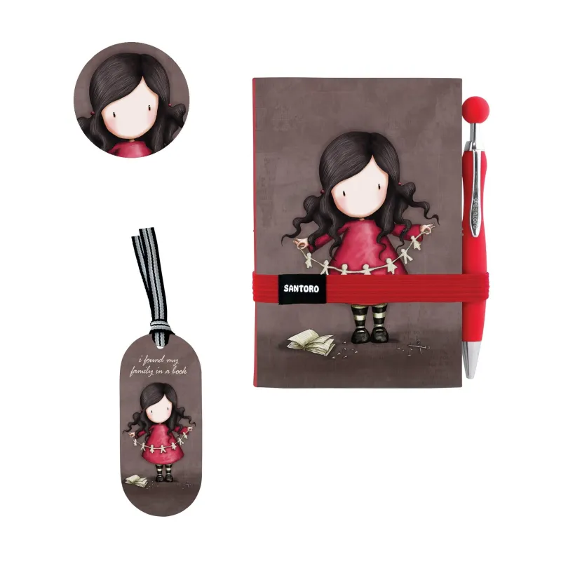 MIĘKKI NOTES Z DŁUGOPISEM GORJUSS 96 KARTEK SANTORO