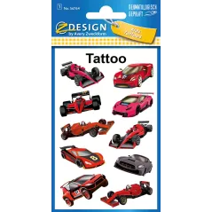 TATUAŻE DLA DZIECI SAMOCHODY WYŚCIGOWE