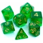Komplet Kości Rpg Kryształowe Ciemnozielone Rebel