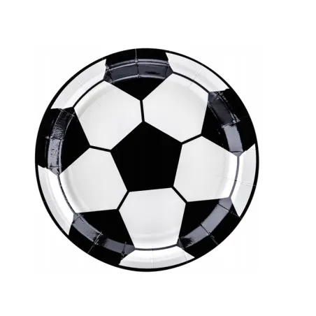 Talerze Papierowe Piłka Nożna 6 Sztuk
