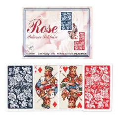 ZESTAW KART ROSE DO GRY W PASJANSA KWIATOWY MOTYW PIATNIK 7+