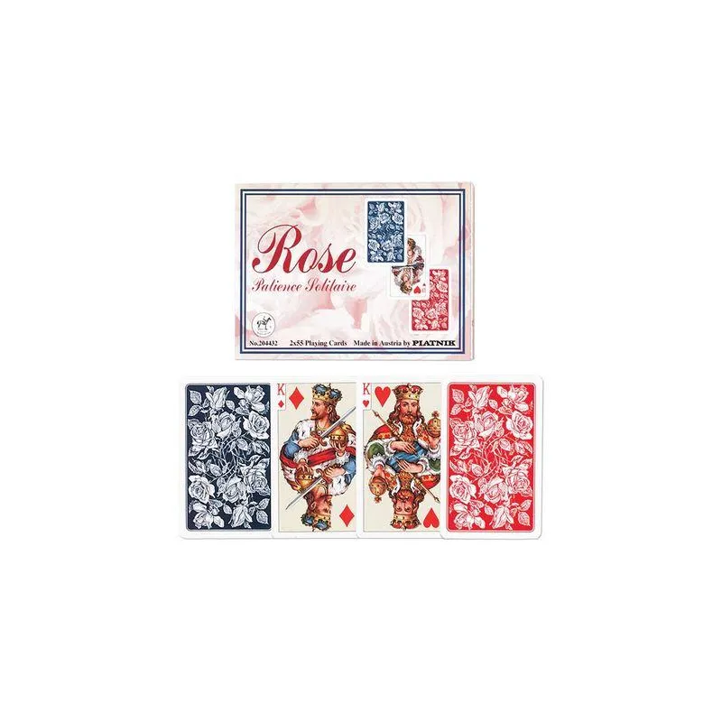 ZESTAW KART ROSE DO GRY W PASJANSA KWIATOWY MOTYW PIATNIK 7+