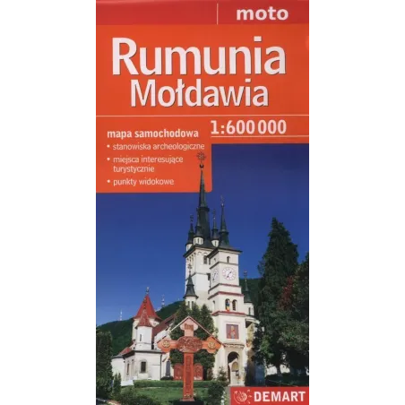Rumunia Mołdawia Mapa Samochodowa 1:600 000
