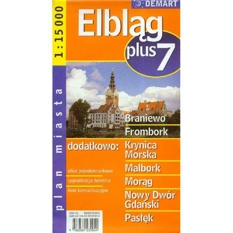 ELBLĄG +7 PLAN MIASTA 1 : 15 000 - Demart