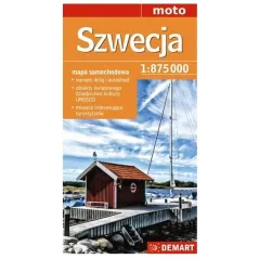 SZWECJA MAPA SAMOCHODOWA 1 : 875 000 - Demart
