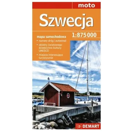 Szwecja Mapa Samochodowa 1 : 875 000