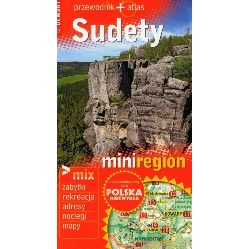 SUDETY PRZEWODNIK ILUSTROWANY + ATLAS POLSKA NIEZWYKŁA MINIREGION - Demart