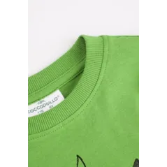 BLUZKA CHŁOPIĘCA NA DŁUGI RĘKAW ZIELONA 98CM COCCODRILL