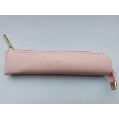 ETUI NA DŁUGOPISY Z SUWAKIEM Z EKOSKÓRY JASNY RÓŻ