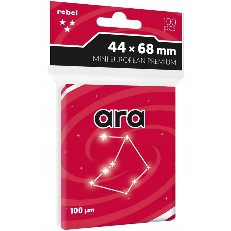 KOSZULKI NA KARTY MINI EUROPEAN PREMIUM 44X68 MM 100 SZTUK  REBEL