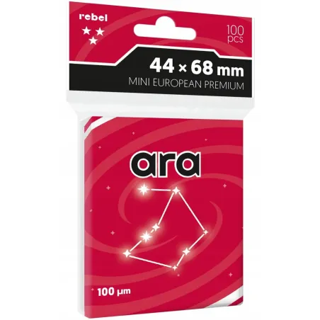KOSZULKI NA KARTY MINI EUROPEAN PREMIUM 44X68 MM 100 SZTUK  REBEL