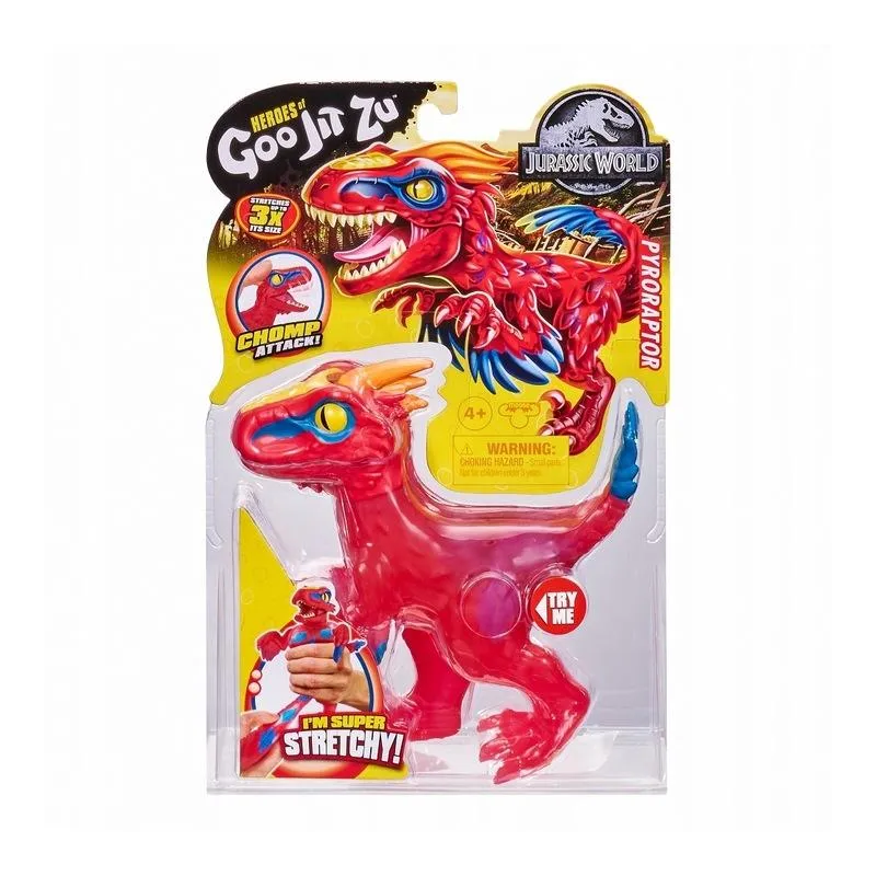FIGURKA PYRORAPTOR JURASSIC WORLD ELASTYCZNA GOO JIT ZU 4+